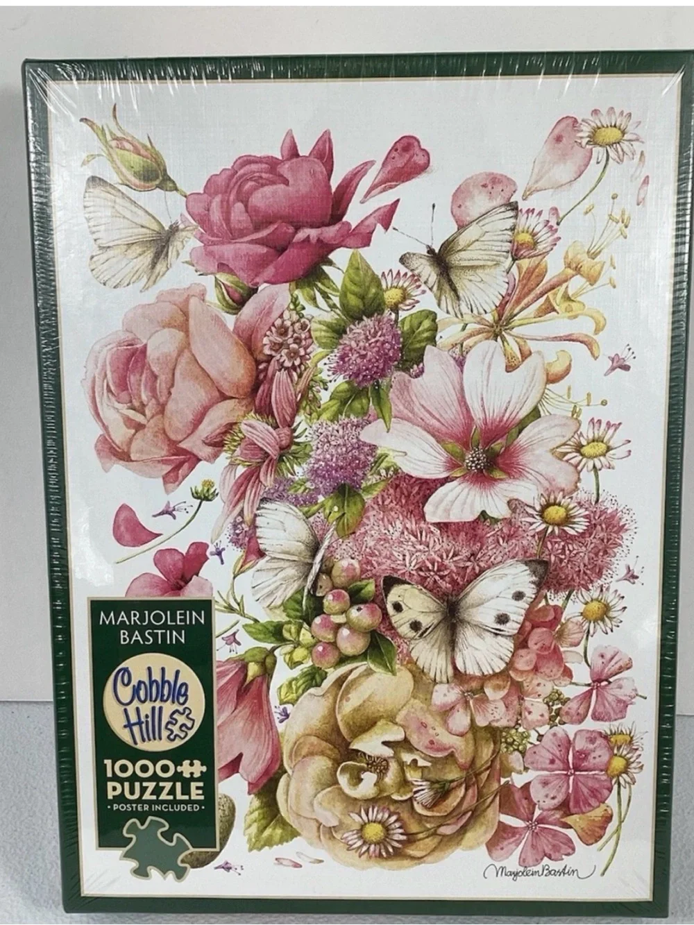 Cobble Hill Marjolein Bastin Floral Butterfly Bouquet 1000 pc puzzle sealed